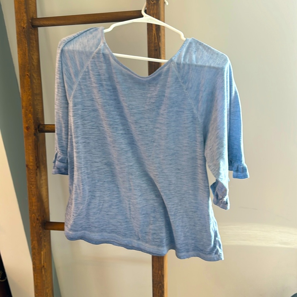 Blue Open Backed Blouse